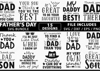 Fathers Day SVG Bundle t shirt graphic design