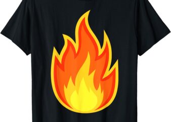 Fire Flame Shirt Adult Kids Men Women Fire Flame Costume T-Shirt