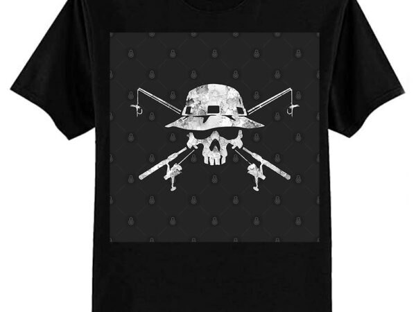 Fishing skull logo t-shirt