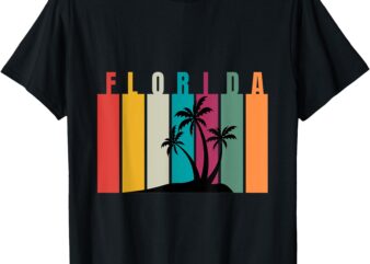 Florida State Summer Palm Trees Beach Womens Mens Florida T-Shirt