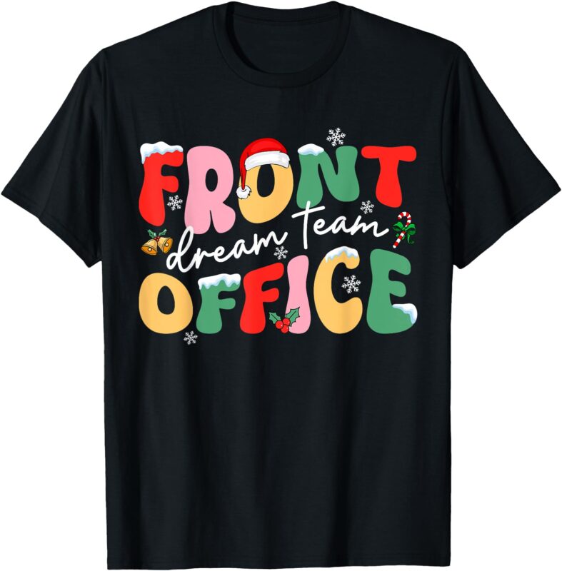 Front Office Dream Christmas Team Santa Hat Xmas Holiday T-Shirt