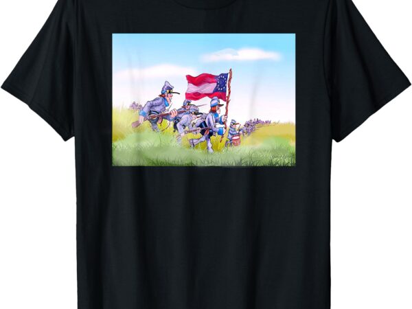 Fun civil war pickett’s charge t-shirt