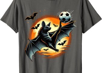 Funny Bat Playing Soccer, Halloween Costume Boys Girls T-Shirt