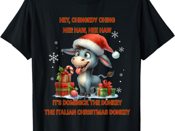 Funny christmas italian christmas donkey dominick the donkey t-shirt