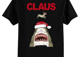 Funny Christmas Santa Claus Shark Reindeer Humor Classic T-Shirt