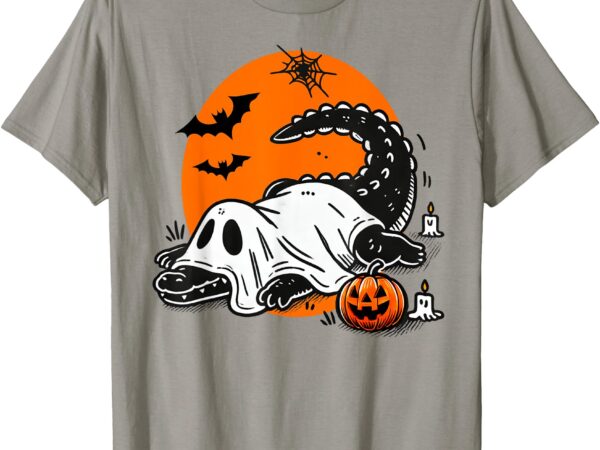 Funny crocodile ghost costume spooky halloween alligator t-shirt