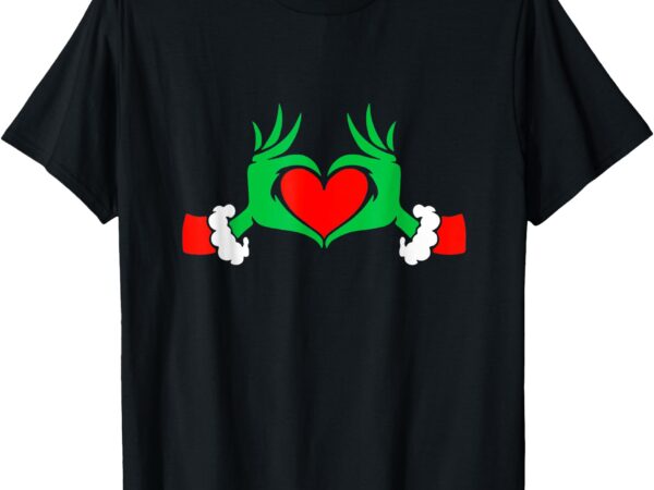 Funny elf with cute heart hands style christmas costumes t-shirtfunny elf with cute heart hands style christmas costumes t-shirt