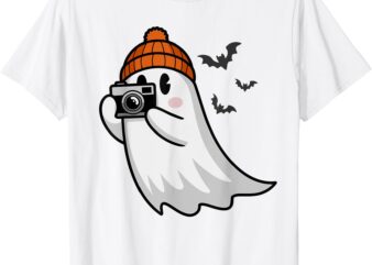 Funny Ghost Photography Camera Spooky Halloween Photographer T-Shirt