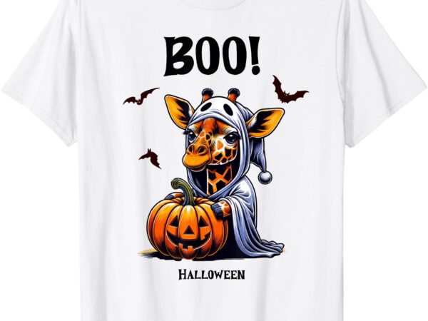 Funny giraffe boo halloween design for zoo lovers, cute t-shirt