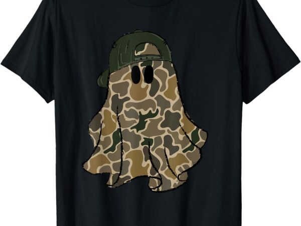 Funny halloween camouflage camo ghost hello hunting season t-shirt