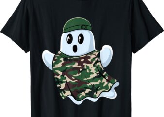 Funny Halloween Camouflage Camo Ghost Hello Hunting Season T-Shirt