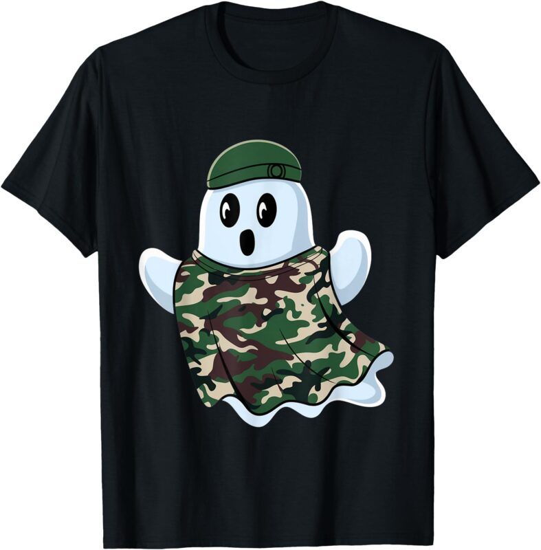 Funny Halloween Camouflage Camo Ghost Hello Hunting Season T-Shirt