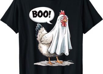 Funny Halloween Chicken Boo Spooky Chicken Halloween Costume T-Shirt