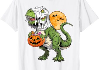 Funny Halloween Shirts For Kids Toddlers Mummy Dinosaur Boys T-Shirt