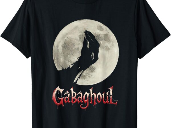 Funny hand moon gabagool halloween t-shirt