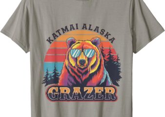 Funny Katmai Alaska Grazer Vintage Fat Bear Week 2024 T-Shirt