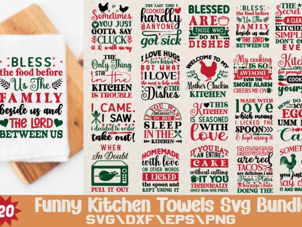 Funny kitchen towels t-shirt bundle funny kitchen towels svg bundle