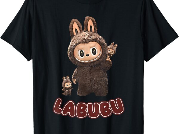 Funny labubu cute labubu the monsters brown meme t-shirt