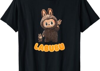 Funny Labubu Cute Labubu The Monsters Brown Meme T-Shirt