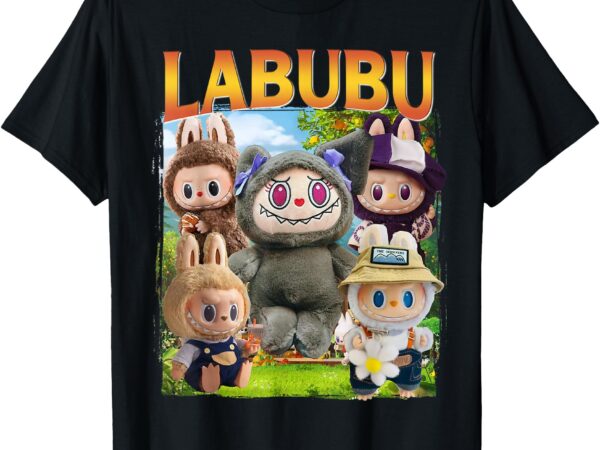 Funny labubu cute labubu the monsters meme vintage t-shirt