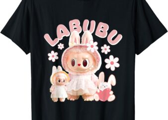 Funny Labubu Cute Labubu The Monsters Pink Meme T-Shirt