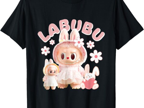 Funny labubu cute labubu the monsters pink meme t-shirt