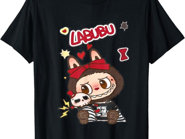 Funny labubu cute labubu the monsters red meme t-shirt