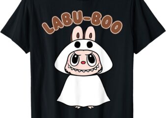 Funny Labubu Halloween Boo Ghost Costume Boo-Labubu Lover T-Shirt