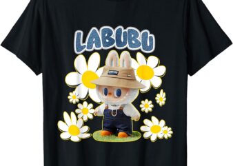 Funny Labubu Lover Cute Labubu Flowers T-Shirt