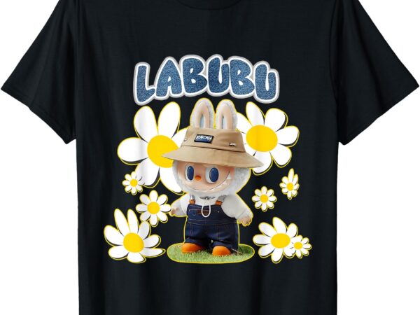 Funny labubu lover cute labubu flowers t-shirt