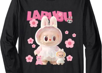 Funny Labubu Lover Cute Labubu The Monsters Pink Long Sleeve T-Shirt