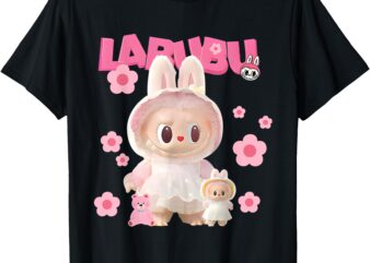 Funny Labubu Lover Cute Labubu The Monsters Pink T-Shirt