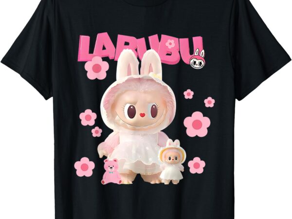 Funny labubu lover cute labubu the monsters pink t-shirt