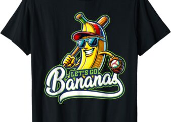 Funny Let’s Go Bananas Shirt Cute Banana for Kids Boys Girls T-Shirt