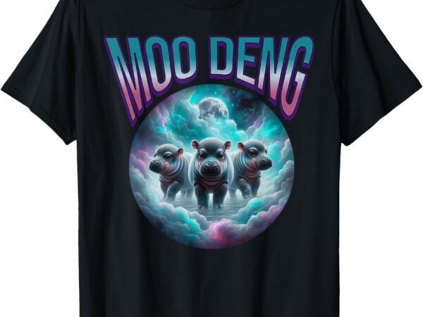 Funny moo deng baby pygmy hippo cute zoo for family tee t-shirt