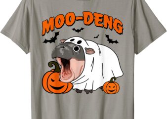 Funny Moo Deng Halloween Boo Ghost Costume Moo-Deng Lover T-Shirt