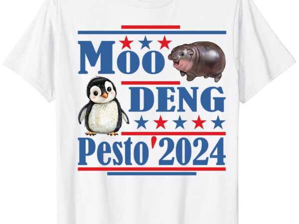 Funny moo deng shirt, baby pesto penguin tshirt, king penguin baby tee shirt, moo deng pesto 2024 shirt, pygmy baby hippo baby penguin shirt