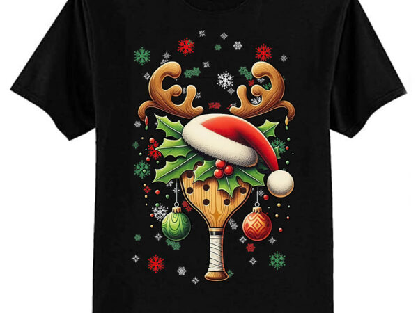 Funny pickleball player christmas holiday reindeer xmas t-shirt ltsp