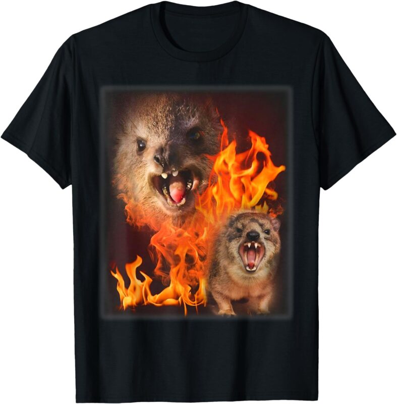 Funny Rock Hyrax Fire Meme T-Shirt