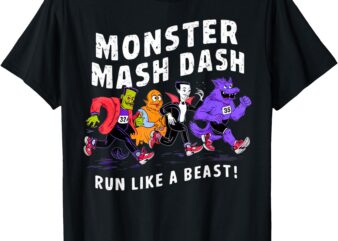 Funny Runner Costume Halloween Pumpkin Running Marathon Team T-Shirt