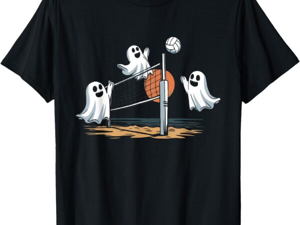 Funny volleyball halloween ghost-volleyball sports lovers t-shirt