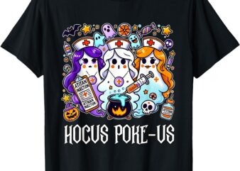 Funny Witches Nurse Spooky Nurse Witch Halloween Nursing Pun T-Shirt