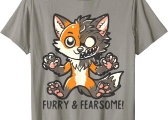 Furry & Fearsome Halloween Werewolf Fox T-Shirt