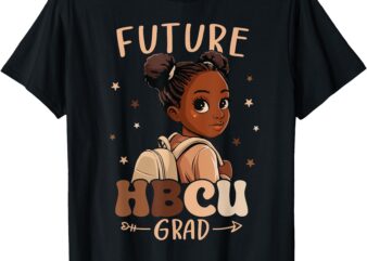 Future HBCU Grad kids Black Girl Afro Black History Month T-Shirt