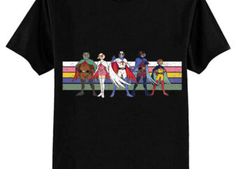 G Force Battle of the Planets Retro Stripe Classic T-Shirt