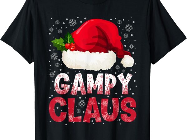 Gampy claus christmas santa hat pajama family matching men t-shirt