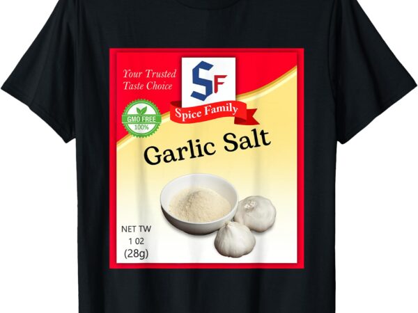 Garlic salt condiment costume holiday spice group costumes t-shirt