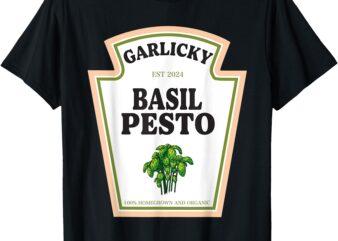 Garlicky Basil Pesto Condiment Costume Party Matching T-Shirt