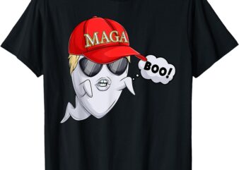 Ghost Trump Halloween Costume, Maga Donald Trump Boo T-Shirt