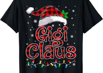 Gigi Claus Christmas Lights Pajama Family Matching T-Shirt